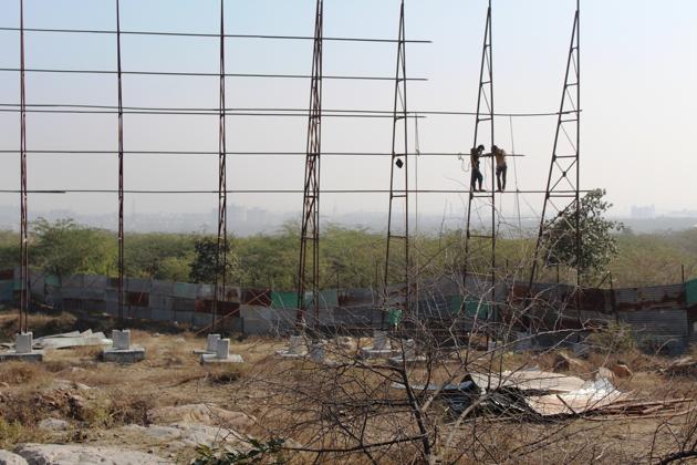 The petitioner claimed that the builder has started construction on the 52-acre plot at Sarai Khawaja in Faridabad.(HT PHOTO)