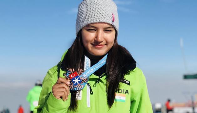 Aanchal Thakur, who won bronze in the skiing slalom race at the Alpine Ejder 3200 Cup, organized by the International Ski Federation (FIS), is harbouring hopes of qualifying for the 2018 Winter Olympics. (Twitter) Aanchal Thakur, who won bronze in the skiing slalom race at the Alpine Ejder 3200 Cup, organized by the International Ski Federation (FIS), is harbouring hopes of qualifying for the 2018 Winter Olympics. (Twitter)