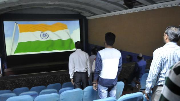 Playing the National Anthem at cinemas before every film show is no longer mandatory, says the Supreme Court. (Arun Mondhe / HT/ PHOTO) Playing the National Anthem at cinemas before every film show is no longer mandatory, says the Supreme Court. (Arun Mondhe / HT/ PHOTO)