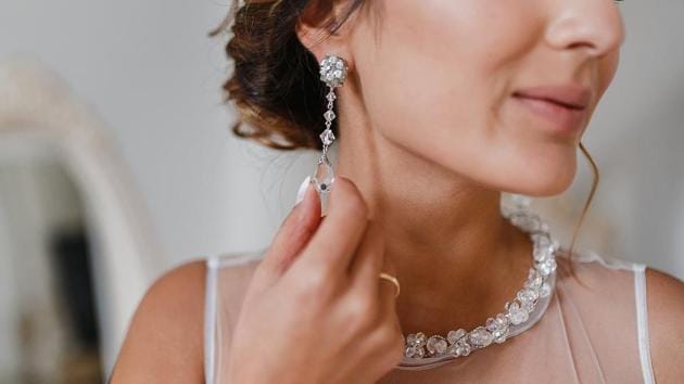 Diamond earrings with some metals used will look good on daughters/ brides of all ages. (Shutterstock) Diamond earrings with some metals used will look good on daughters/ brides of all ages. (Shutterstock)
