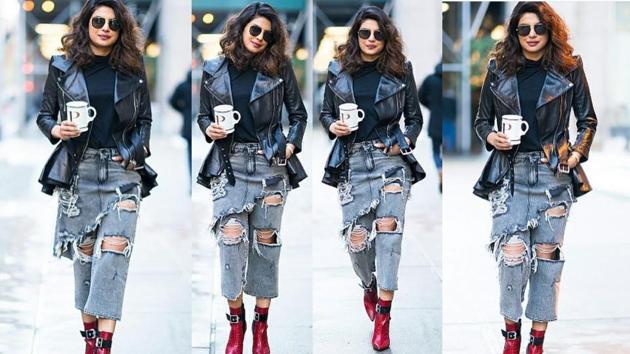 Priyanka chopra inspired Lilac straight jeans by High-Buy