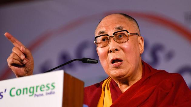 Dalai Lama speaks at the inaugural ceremony of 2nd National Teachers Congress at MIT-WPU Kothrud campus in Pune on Wednesday. (SANKET WANKHADE/HT PHOTO) Dalai Lama speaks at the inaugural ceremony of 2nd National Teachers Congress at MIT-WPU Kothrud campus in Pune on Wednesday. (SANKET WANKHADE/HT PHOTO)