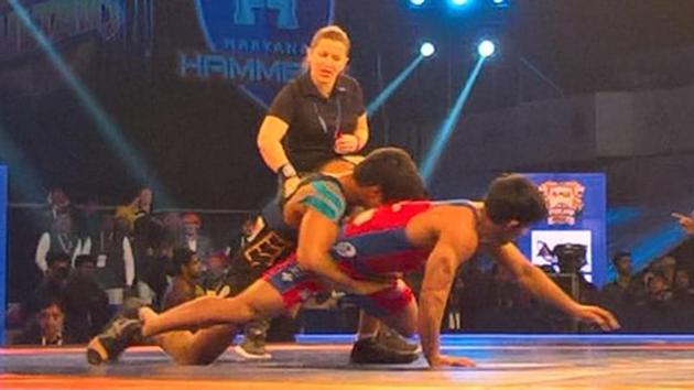 Haryana Hammers registered a 5-2 victory over Delhi Sultans in the Pro Wrestling League 3 encounter in New Delhi today. (Twitter: @Official_PWL) Haryana Hammers registered a 5-2 victory over Delhi Sultans in the Pro Wrestling League 3 encounter in New Delhi today. (Twitter: @Official_PWL)