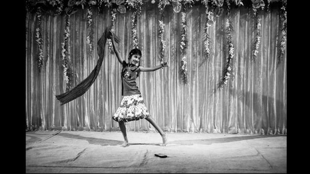 ‘Happy at a Navjote, Mumbai 2015.’ Taraporevala began photographing the city in 1977 with her Nikkormat camera, which was bought with money borrowed from her roommate at Harvard, Cathy Dement. (Sooni Taraporevala / Courtesy Sunaparanta)