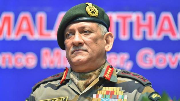 Army chief General Bipin Rawat at the inauguration of Defence Research and Development Organisation (DRDO) workshop, in New Delhi on Friday.(PTI Photo)