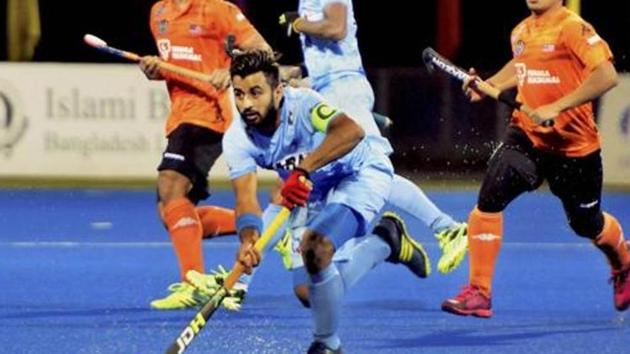 Manpreet Singh’s Indian hockey team finished third in the Hockey World League final in Bhubaneswar. (PTI) Manpreet Singh’s Indian hockey team finished third in the Hockey World League final in Bhubaneswar. (PTI)