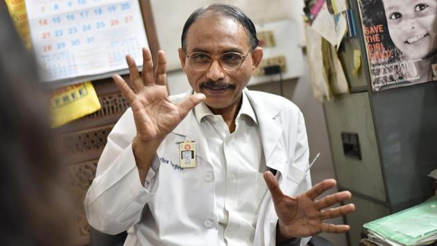 Dr. Mathew Vargheese, an orthopaedic surgeon runs India’s only polio ward at St Stephen’s Hospital in Delhi. His dream is to see the polio ward empty, but fears his wish may not come true in his lifetime. The last polio case was recorded on January 13, 2011 and three years later, the World Health Organisation (WHO) certified that India had eradicated polio. (Sanchit Khanna / HT Photo)