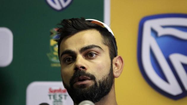 Virat Kohli addresses the media conference at Centurion Park in Pretoria, South Africa. (AP) Virat Kohli addresses the media conference at Centurion Park in Pretoria, South Africa. (AP)