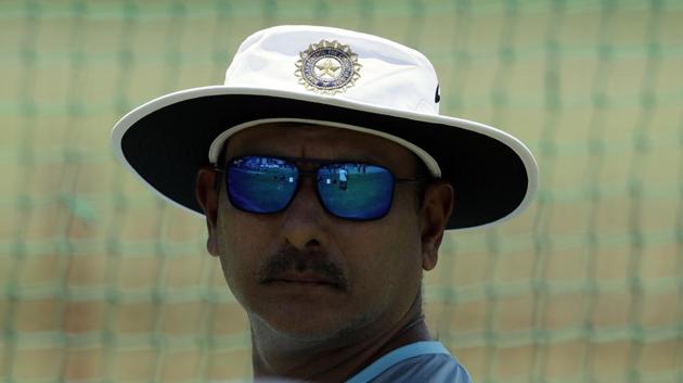 India's coach Ravi Shastri closely monitors the practice session at Supersport park in Centurion. (AP) India's coach Ravi Shastri closely monitors the practice session at Supersport park in Centurion. (AP)