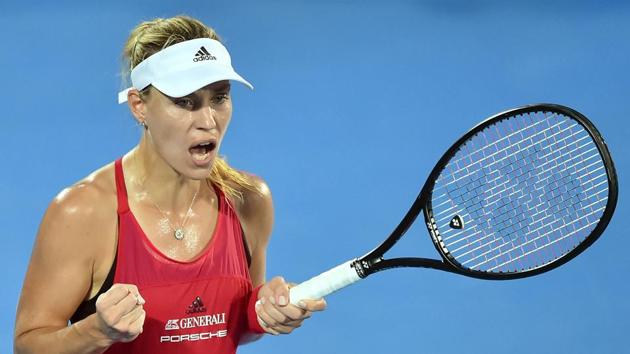 Angelique Kerber defeated Camila Giorgi 6-2, 6-3 to enter the final of the Sydney International tennis tournament. (AFP) Angelique Kerber defeated Camila Giorgi 6-2, 6-3 to enter the final of the Sydney International tennis tournament. (AFP)