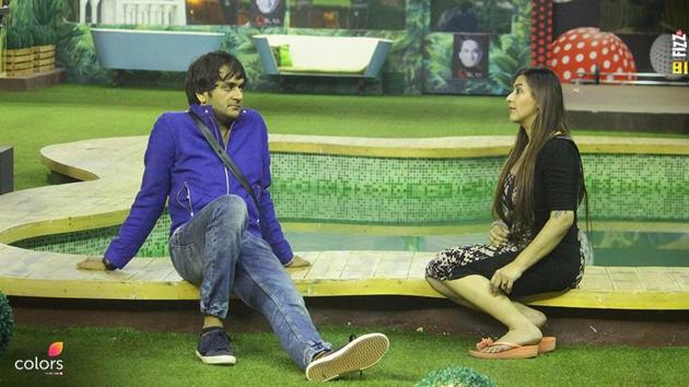 Vikas Gupta and Shilpa Shinde on Bigg Boss 11. (Colors) Vikas Gupta and Shilpa Shinde on Bigg Boss 11. (Colors)
