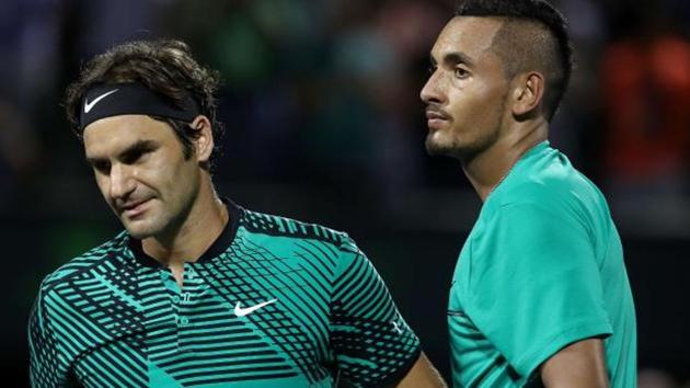 Roger Federer hailed Nick Kyrgios as the next big thing ahead of the Australian Open tennis tournament. (AFP) Roger Federer hailed Nick Kyrgios as the next big thing ahead of the Australian Open tennis tournament. (AFP)