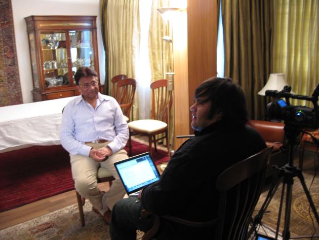 Filmmaker Mohammed Ali Naqvi with Pervez Musharraf.
