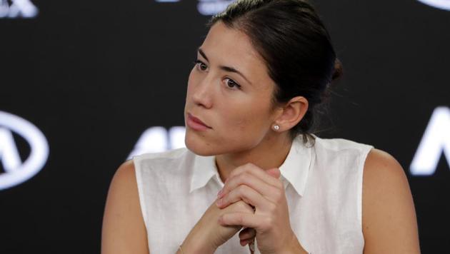Spain's Garbine Muguruza answers a question during a press conference at the Australian Open tennis championships in Melbourne on Saturday.(AP)
