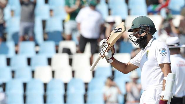 Hashim Amla notched up his 36th fifty as he looked to come back to form against India. (BCCI) 