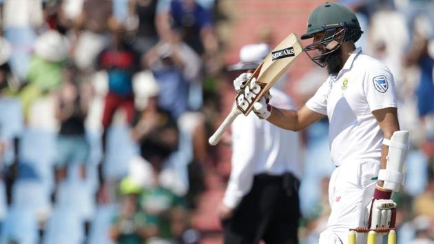 Hashim Amla needed 99 ballls to reach his fifty in the second cricket Test between South Africa and India at Centurion. (AFP) Hashim Amla needed 99 ballls to reach his fifty in the second cricket Test between South Africa and India at Centurion. (AFP)