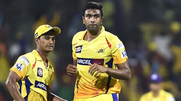 R Ashwin has played for Chennai Super Kings and Rising Pune Supergiant so far in the Indian Premier League. (HT Photo) R Ashwin has played for Chennai Super Kings and Rising Pune Supergiant so far in the Indian Premier League. (HT Photo)