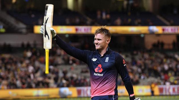 Jason Roy notched up the highest individual score by an England batsman in ODIs as England beat Australia by five wickets to go 1-0 up in the five-match series.(AFP)