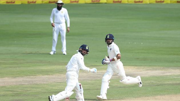 Vijay and Kohli put on a 79-run stand before Maharaj removed the India opener for 46.  (BCCI ) 