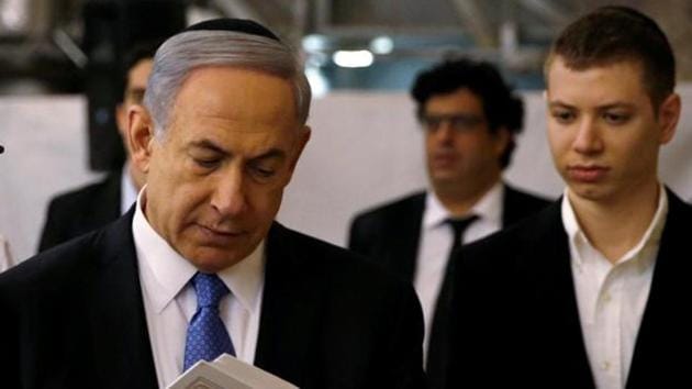 Israel’s Prime Minister Benjamin Netanyahu with his son Yair in Jerusalem’s Old City. Netanyahu has slammed the Israeli media for its ‘sanctimonious’ coverage of the scandal involving his son. (Reuters File Photo) Israel’s Prime Minister Benjamin Netanyahu with his son Yair in Jerusalem’s Old City. Netanyahu has slammed the Israeli media for its ‘sanctimonious’ coverage of the scandal involving his son. (Reuters File Photo)