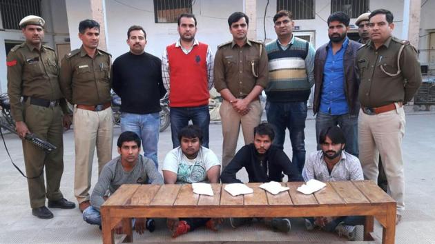 The Special Task Force, Gurgaon, arrested four members of the Manjeet Mahal gang on Sunday. The STF, which was dissolved in 2010, was revived on Friday to check rising crime in NCR. (HT) The Special Task Force, Gurgaon, arrested four members of the Manjeet Mahal gang on Sunday. The STF, which was dissolved in 2010, was revived on Friday to check rising crime in NCR. (HT)