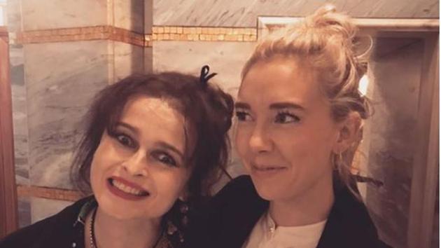 Helena Bonham Carter and Vanessa Kirby clicked a photo together.(Instagram)