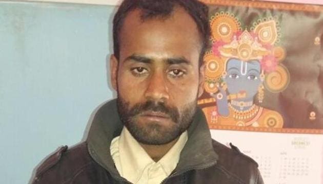 Highway robber Saleem in police custody. Highway robber Saleem in police custody.