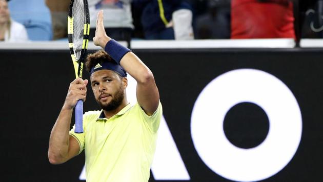 In a late-night encounter, Jo Wilfried Tsonga defeated Kevin King of the US. (REUTERS)
