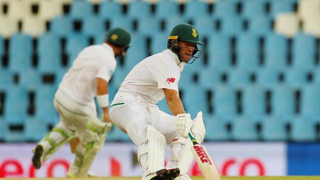 AB de Villiers and Elgar’s fifty-plus stand boosted South Africa as the lead went past 100. (BCCI) 