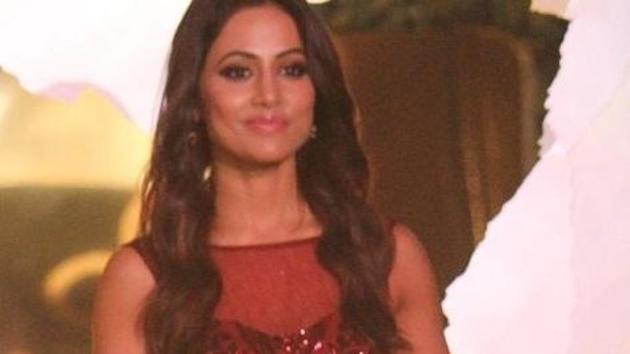 Hina Khan during the Bigg Boss 11 finale. Hina Khan during the Bigg Boss 11 finale.