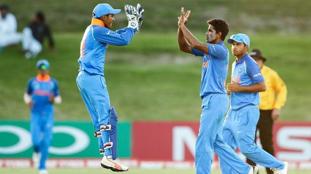 Former India skipper Sourav Ganguly was impressed by Shivam Mavi (2R) and Kamlesh Nagarkoti (not in picture) due to their ability to regularly bowl at speeds of 140 km/h. (IDI via Getty Images)