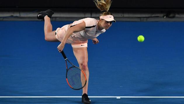 Ukraine's Elina Svitolina defeated Serbia's Ivana Jorovic 6-3, 6-2 to reach the next round. (AFP)