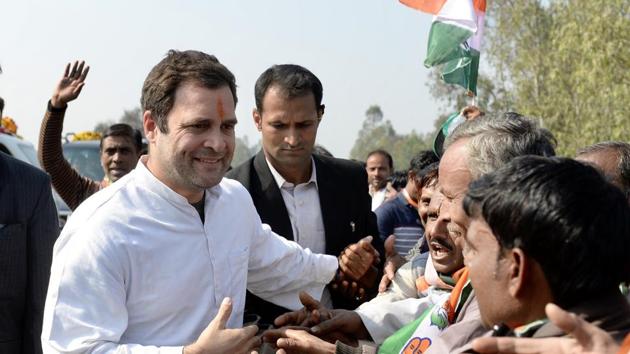 Congress President Rahul Gandhi being welcomed by the supporters on his arrival in Amethi on Monday. (HT Photo) Congress President Rahul Gandhi being welcomed by the supporters on his arrival in Amethi on Monday. (HT Photo)