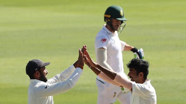 Du Plessis fell to Jasprit Bumrah for 48 as South Africa were bowled out for 258, setting Virat Kohli’s side a target of 287. Shami was the best bowler for India, finishing with figures of 4/49.  (BCCI ) 