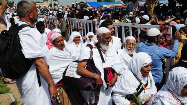 A record number of 1.75 lakh Muslims will undertake the pilgrimage this year from India (Mujeeb Faruqui/HT Photo) A record number of 1.75 lakh Muslims will undertake the pilgrimage this year from India (Mujeeb Faruqui/HT Photo)