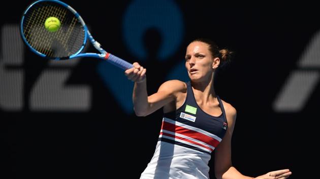 Czech Republic's Karolina Pliskova earned a straight sets victory against Paraguay's Veronica Cepede Royg during their women's singles first round match. (AFP)
