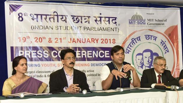 The conclave in its eighth year, is being organised by Maharashtra Institute of Technology (MIT) School of Government, at the MAAER’s MIT campus in Kothrud. (HT PHOTO) The conclave in its eighth year, is being organised by Maharashtra Institute of Technology (MIT) School of Government, at the MAAER’s MIT campus in Kothrud. (HT PHOTO)