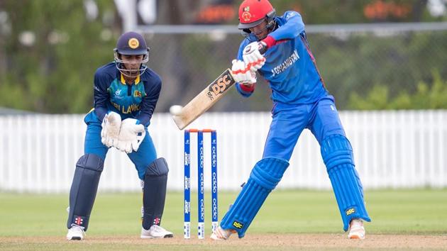 Ibrahim Zadran top-scored for Afghanistan in their ICC U-19 Cricket World Cup match against Sri Lanka on Wednesday. (ICC/Getty Images) Ibrahim Zadran top-scored for Afghanistan in their ICC U-19 Cricket World Cup match against Sri Lanka on Wednesday. (ICC/Getty Images)