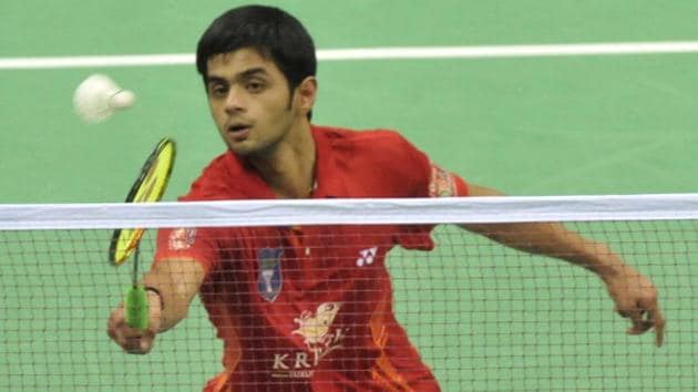 B Sai Praneeth advanced to the round of sixteen in the Malaysia Masters today.(Hindustan Times via Getty Images)