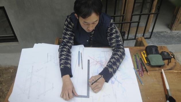 The team is led by an architect Kengo Sato, who arrived in December to craft a piece of Japan. Minimalism, which is central to Japanese aesthetics, lies at the core of this architectural experiment. “There is no stereotype, no copying from a model. Every item is planned to suit this house and most of the items are made from locally available materials. It’s collaborative architecture,” said Sato. (Samir Jana / HT Photo) The team is led by an architect Kengo Sato, who arrived in December to craft a piece of Japan. Minimalism, which is central to Japanese aesthetics, lies at the core of this architectural experiment. “There is no stereotype, no copying from a model. Every item is planned to suit this house and most of the items are made from locally available materials. It’s collaborative architecture,” said Sato. (Samir Jana / HT Photo)