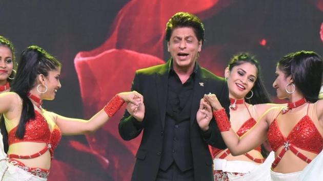 Shah Rukh Khan at the Mumbai Police's Umang 2018 in Mumbai. (IANS)