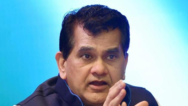 NITI Aayog CEO Amitabh Kant speaks at a panel discussion in Hyderabad. (PTI File Photo) NITI Aayog CEO Amitabh Kant speaks at a panel discussion in Hyderabad. (PTI File Photo)