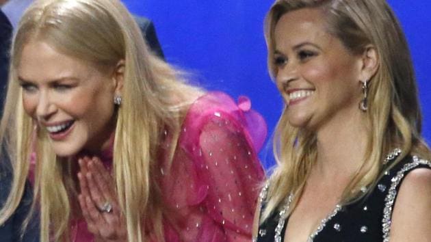 Actors Nicole Kidman (L) and Reese Witherspoon accept the award for Best Limited Series for HBO's Big Little Lies. (REUTERS) Actors Nicole Kidman (L) and Reese Witherspoon accept the award for Best Limited Series for HBO's Big Little Lies. (REUTERS)