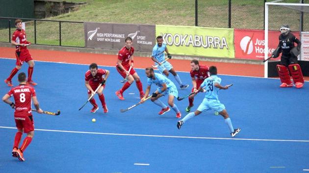 India were beaten 2-0 by Belgium in their Four Nations Invitational Tournament hockey match on Thursday.(Hockey India)