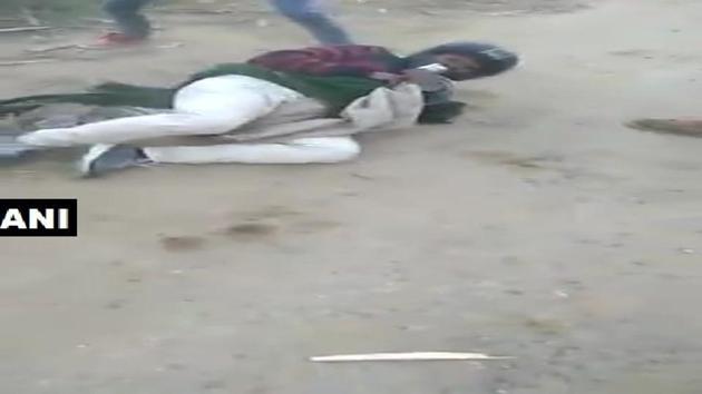 A Dalit youth was allegedly beaten up by four Hindu Vahini activists in Muzaffarnagar. (ANI Photo) A Dalit youth was allegedly beaten up by four Hindu Vahini activists in Muzaffarnagar. (ANI Photo)