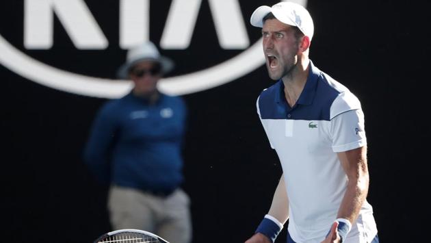 Serbia's Novak Djokovic, a six-time winner of the Australian Open, defeated spirited Frenchman Gael Monfils. (AP)