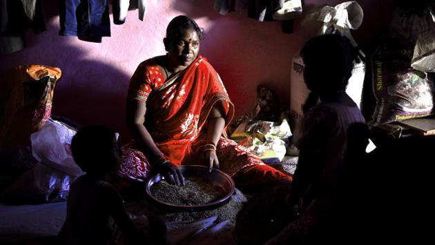 Tulsabai was married at the age of 12. “We didn’t know that you shouldn’t marry a girl off before 18.” With her success, young women in the community now want to enter politics as well. She tells them, “Go be collector and tahsildar, go further than me. I couldn’t study so this is all I could be. Surpass me.” (Anshuman Poyrekar / HT Photo) 