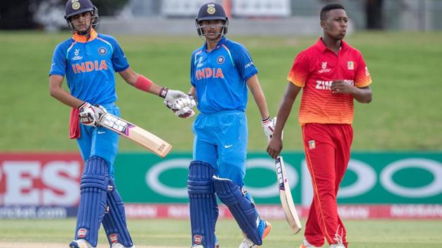 India defeated Zimbabwe by 10 wickets to top their group in the ICC U-19 Cricket World Cup on Thursday. (ICC)