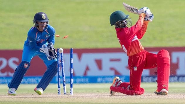 Anukul Roy picked 4/20 for India as Zimbabwe were bowled out for 154. (ICC) Anukul Roy picked 4/20 for India as Zimbabwe were bowled out for 154. (ICC)