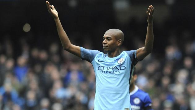 Brazil midfielder Fernandinho signed a two-year contract extension with Manchester City on Friday. (AP) Brazil midfielder Fernandinho signed a two-year contract extension with Manchester City on Friday. (AP)